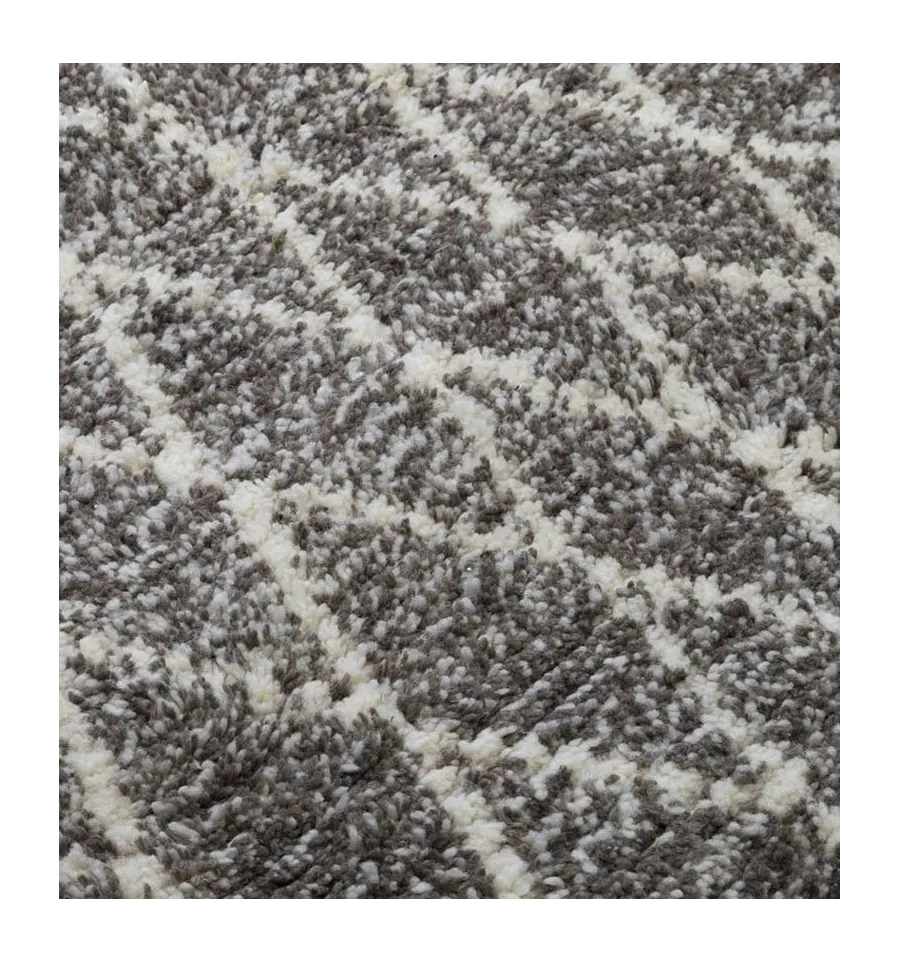 Tapis berbère en pure laine losanges sur fond écru Fouta Tunisia - 2
