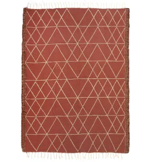 Tapis margoum couleur rouge tomette Fouta Tunisia - 1