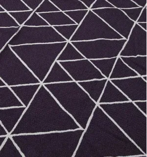 Tapis margoum 100 % coton couleur violet avec motifs géométriques Fouta Tunisia - 1 2