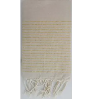 FOUTA Lurex plate beige 