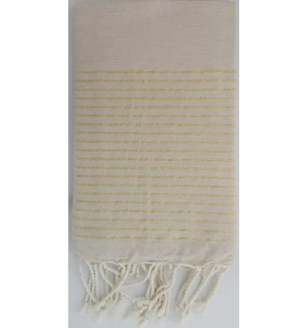 FOUTA Lurex plate beige 