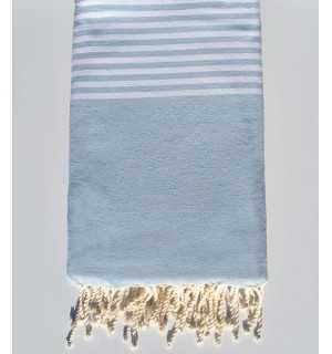 Jeté bleu clair Fouta Tunisia - 1 2