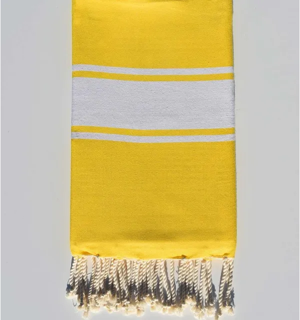Fouta Plate jaune ambre Fouta Tunisia - 1