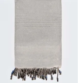 Jeté grège clair 1.90m*3m Fouta Tunisia - 1