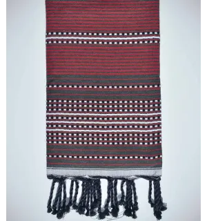 Fouta arabesque rouge andrinople Fouta Tunisia - 1