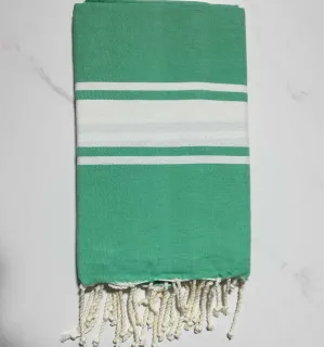 Serviette de plage Plate vert Menthe Fouta Tunisia - 1