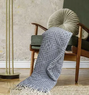 Jeté gris souris 2.9m*2m Fouta Tunisia - 1