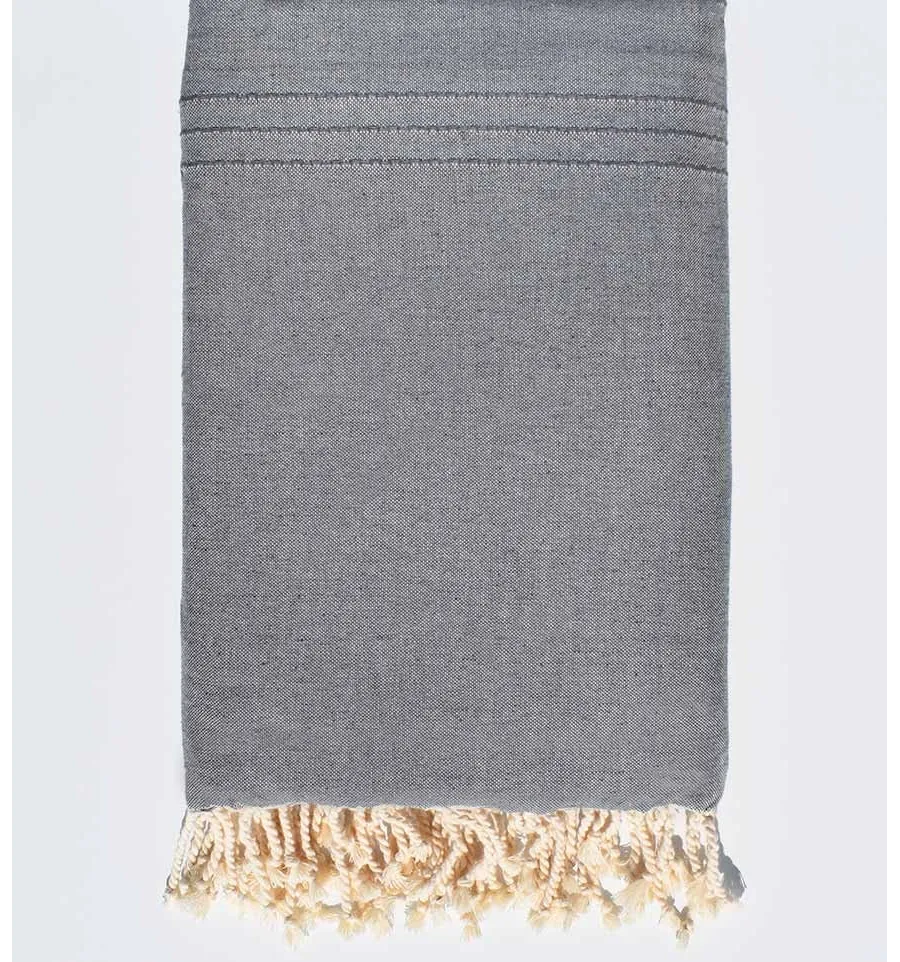 Jeté de lit gris horizon Fouta Tunisia - 2