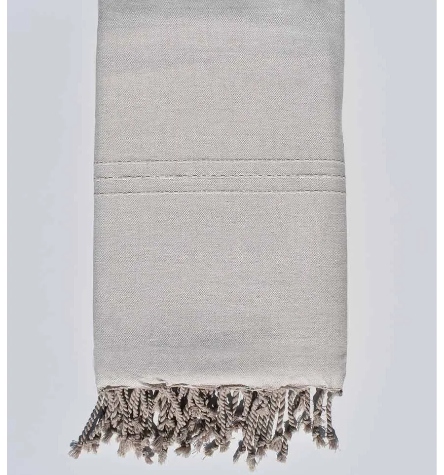 Jeté de lit blanc argile Fouta Tunisia - 2