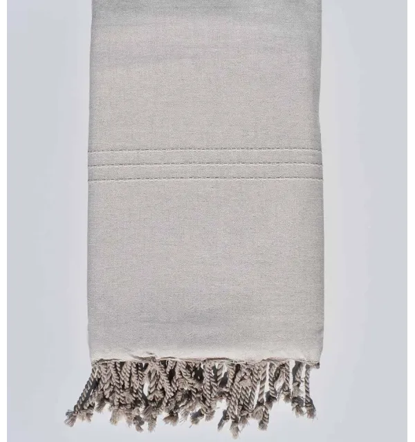 Jeté de lit blanc argile Fouta Tunisia - 2