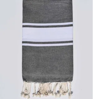 Fouta Plate gris galet Fouta Tunisia - 1