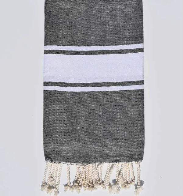 Fouta Plate gris galet Fouta Tunisia - 1
