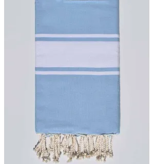Fouta Plate bleu ciel Fouta Tunisia - 1