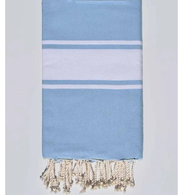 Fouta Plate bleu ciel Fouta Tunisia - 1