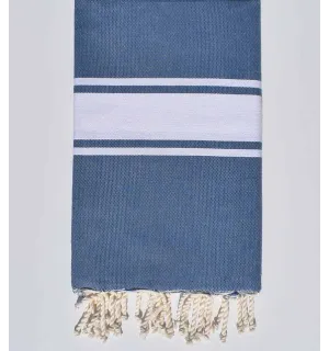 Fouta Plate bleu turquin Fouta Tunisia - 2