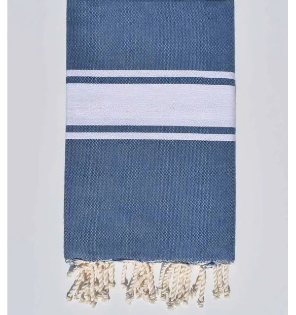 Fouta Plate bleu turquin Fouta Tunisia - 2