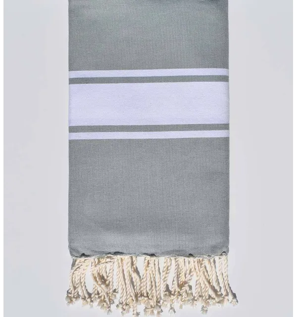 Fouta plate couleur fumée Fouta Tunisia - 1