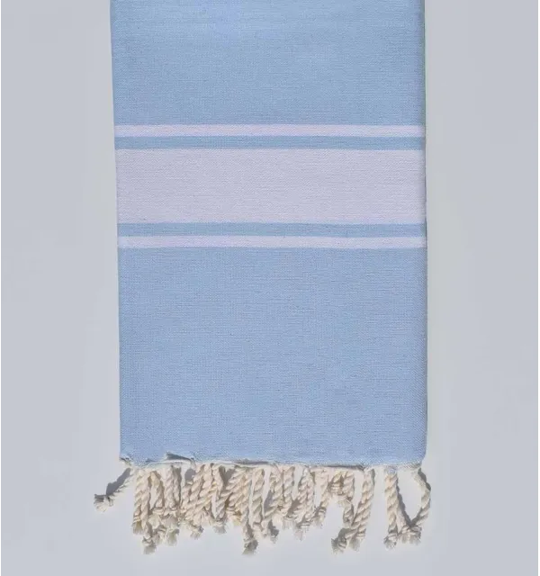 Fouta Plate bleu clair Fouta Tunisia - 1