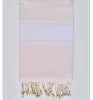 Fouta Plate rose dragée claire Fouta Tunisia - 1