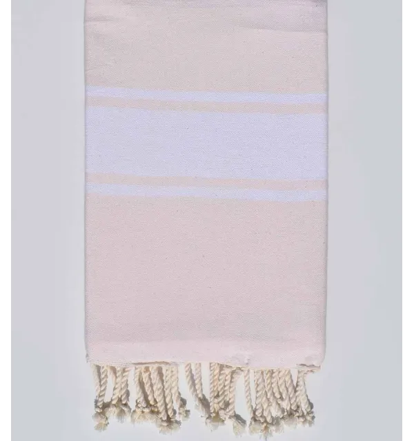 Fouta Plate rose dragée claire Fouta Tunisia - 1