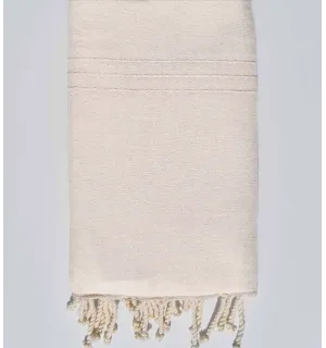 Jeté moyenne blanc crème 1.5m*2.5m Fouta Tunisia - 1