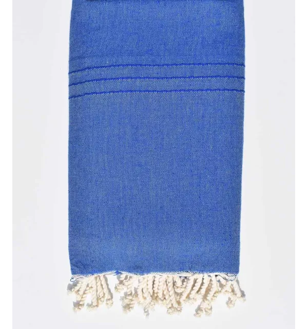 Jeté moyenne bleu électrique 1.5m*2.5m Fouta Tunisia - 1