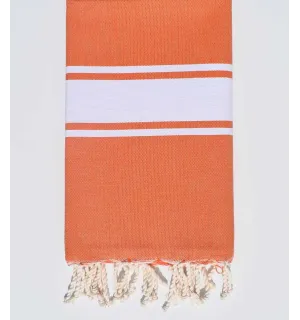 Fouta plate orange carotte foncé Fouta Tunisia - 1