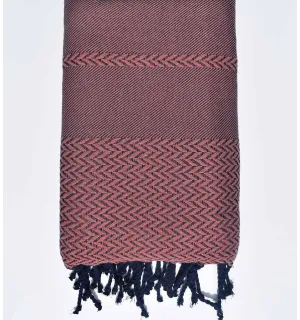 Jeté de canapé vieux rose  - 1