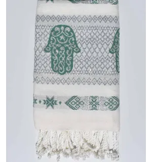 Fouta khomsa vert 2