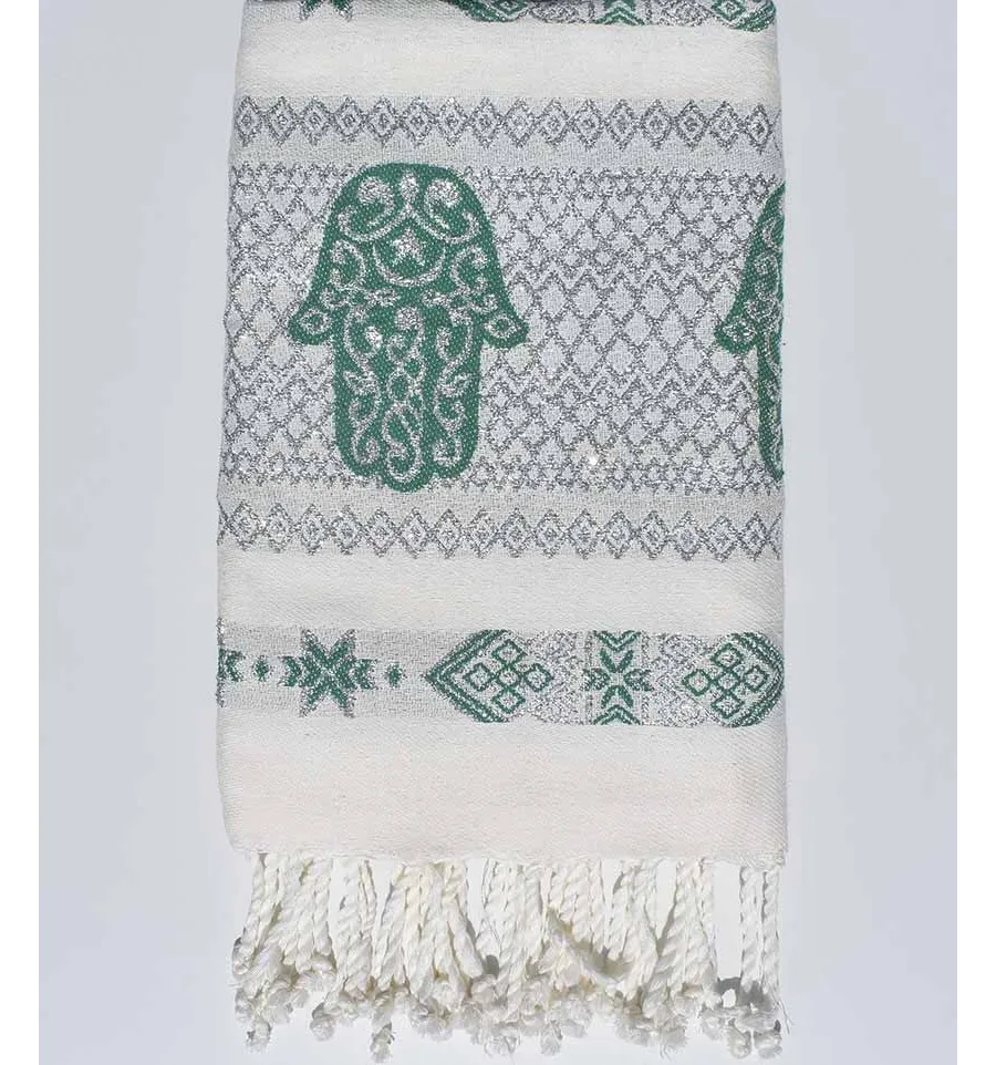 Fouta khomsa vert Fouta Tunisia - 2