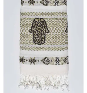 Fouta Khomsa marron Fouta Tunisia - 1