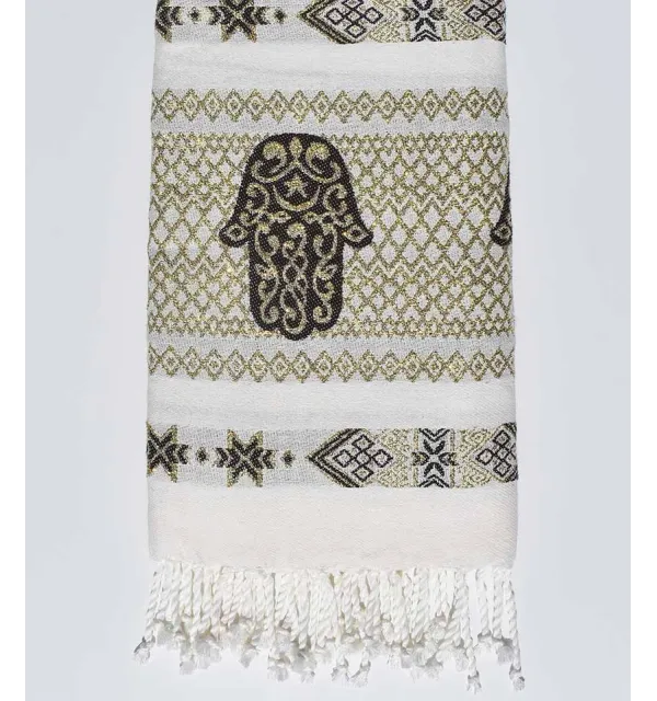 Fouta Khomsa marron Fouta Tunisia - 1