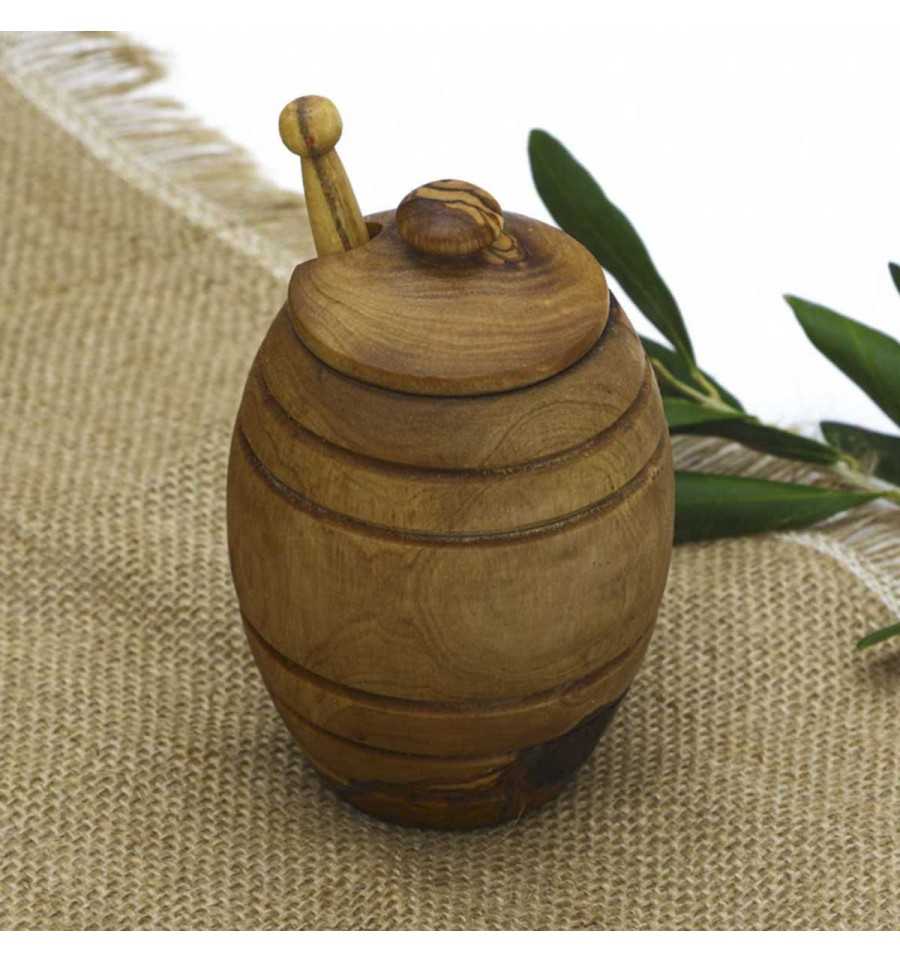 Pot à miel avec cuillère en bois - Webshop - Matelma