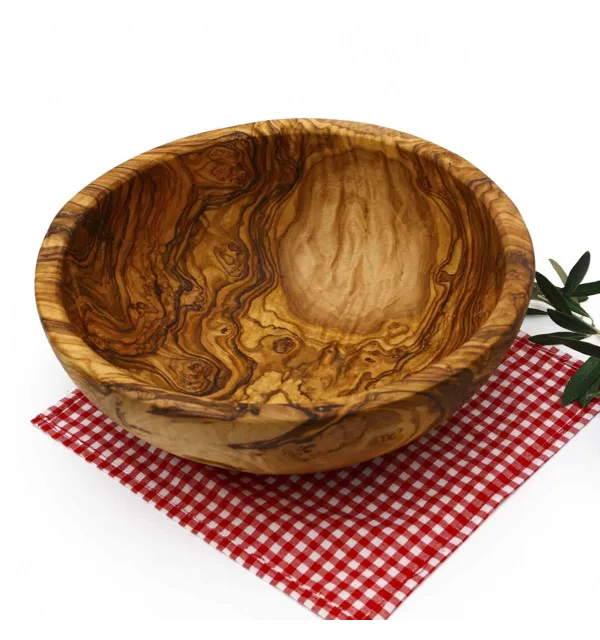 Saladier rond en bois d'Olivier 23-30cm - 1