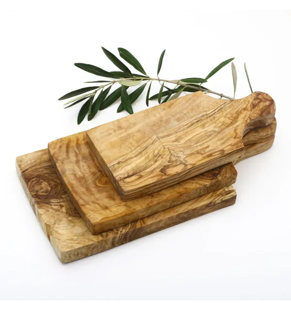 Set de 3 planches en bois d'olivier - 1