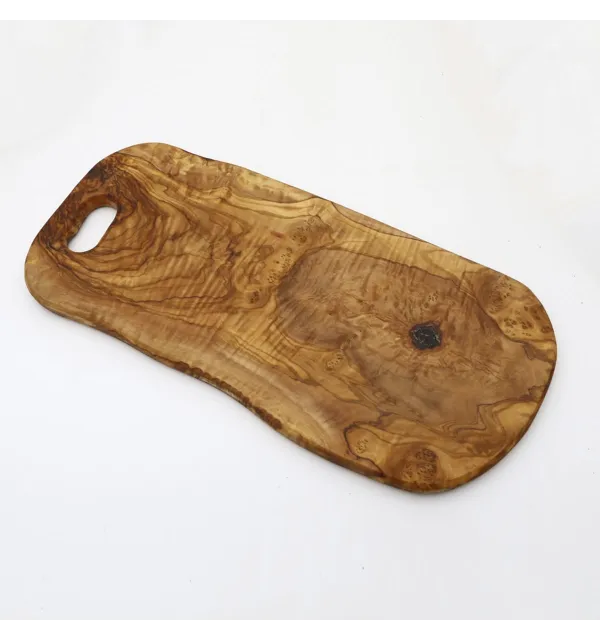 Planche à découper en bois d'olivier avec trou 50-60cm - 1