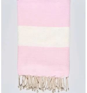 Fouta chevron Diamant rose clair Fouta Tunisia - 1