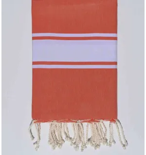 Fouta Plate orange mandarine Fouta Tunisia - 1