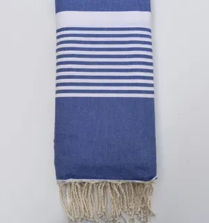 JETé Bleu denim avec rayures Fouta Tunisia - 2