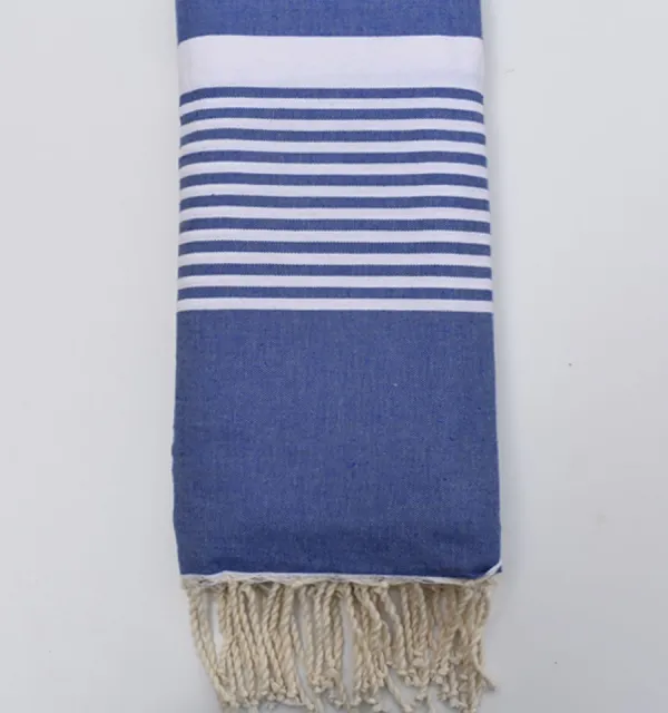 JETé Bleu denim avec rayures Fouta Tunisia - 2