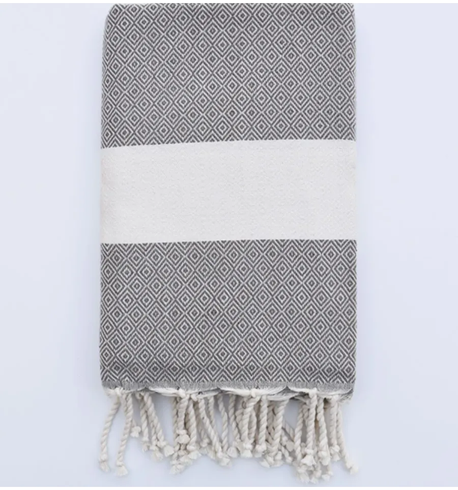 Fouta chevron taupe Fouta Tunisia - 2
