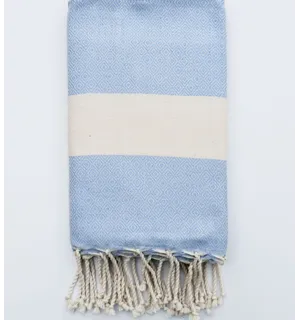 Fouta Diamant bleu ciel Fouta Tunisia - 1
