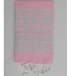 FOUTA KHOMSA rose clair 