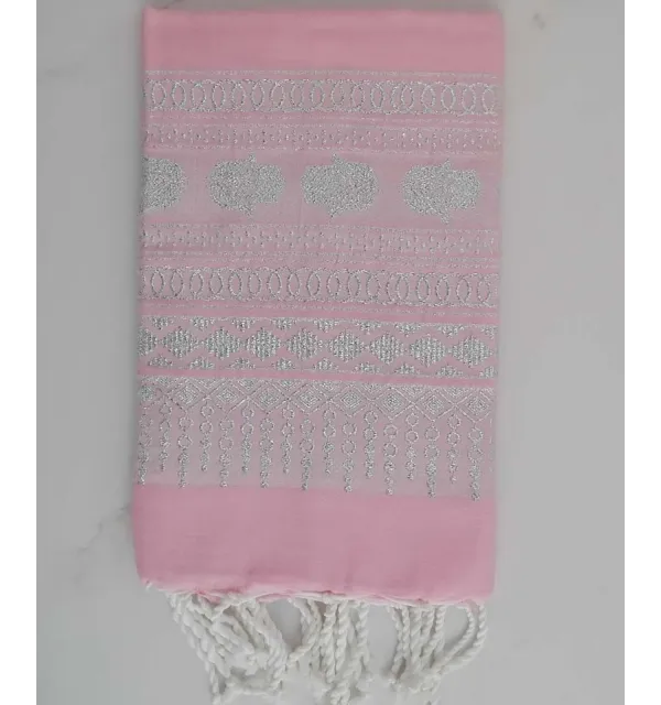 FOUTA KHOMSA rose clair 