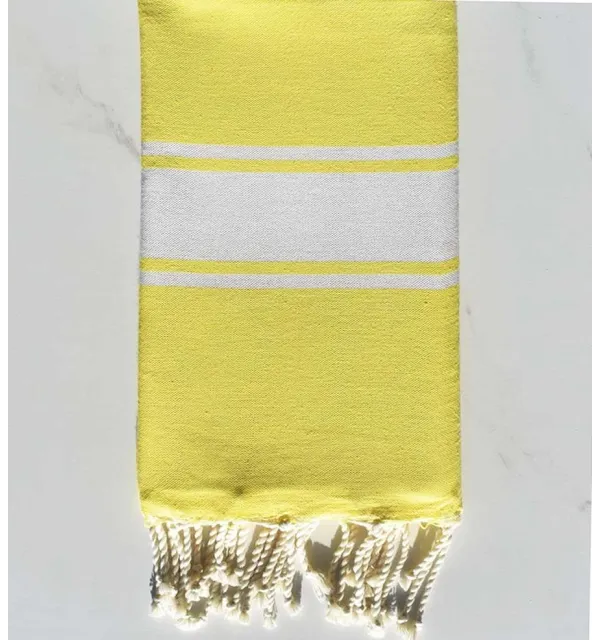 Fouta Plate jaune citron Fouta Tunisia - 1