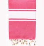 Fouta Plate rose bonbon