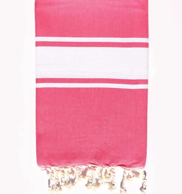 Fouta Plate rose bonbon Fouta Tunisia - 1