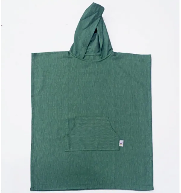Poncho de plage vert Fouta Tunisia - 1