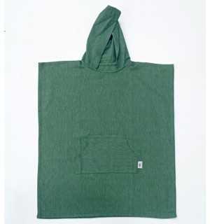 Poncho de plage vert Fouta Tunisia - 1 2