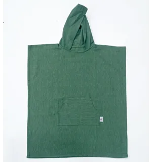 Poncho de plage vert Fouta Tunisia - 1 2